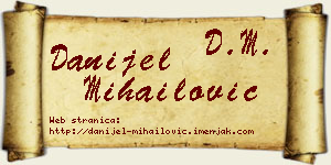 Danijel Mihailović vizit kartica